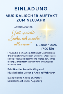 Einladung musikalischer neujahrsauftakt