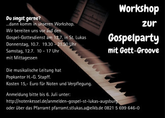 Die probe zum Gospelgottesdienst