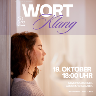 Einladung zu unsrem Abendgottesdienst Wort&Klang am 19.10.25 um 18:00Uhr. Gemeinsam singen. Gemeinsam glauben. 
